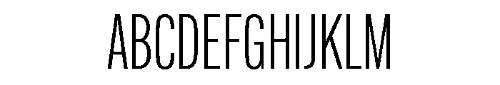 Alternate Gothic Extra Condensed Semi Light Font UPPERCASE