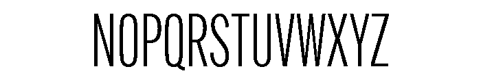 Alternate Gothic Extra Condensed Semi Light Font UPPERCASE