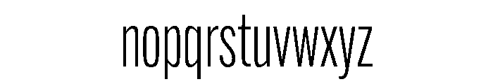 Alternate Gothic Extra Condensed Semi Light Font LOWERCASE