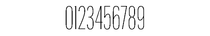 Alternate Gothic Extra Condensed Thin Font OTHER CHARS