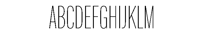 Alternate Gothic Extra Condensed Thin Font UPPERCASE