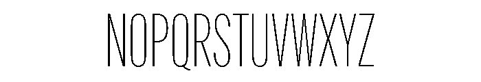 Alternate Gothic Extra Condensed Thin Font UPPERCASE