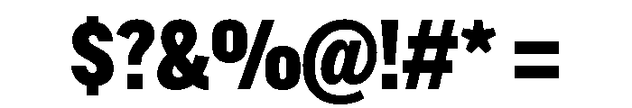 Alternate Gothic Heavy Font OTHER CHARS