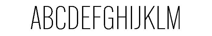 Alternate Gothic Light Font UPPERCASE