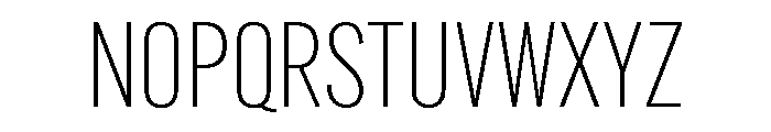 Alternate Gothic Light Font UPPERCASE