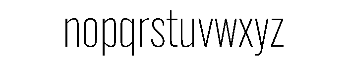 Alternate Gothic Light Font LOWERCASE