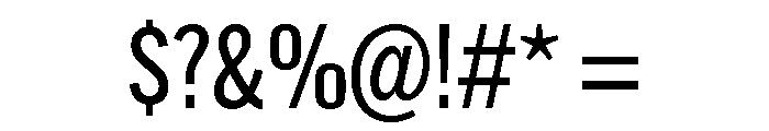 Alternate Gothic Regular Font OTHER CHARS