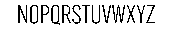 Alternate Gothic Semi Light Font UPPERCASE
