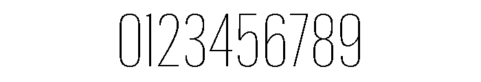 Alternate Gothic Thin Font OTHER CHARS