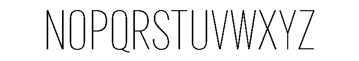 Alternate Gothic Thin Font UPPERCASE