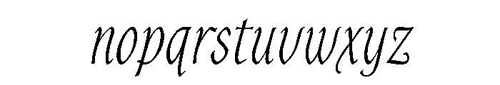 Alys Script Light Font LOWERCASE