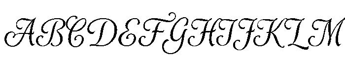 Alys Script Medium Font UPPERCASE