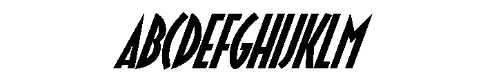AM Tirana Regular Italic Font UPPERCASE