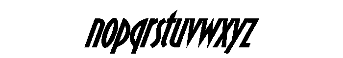 AM Tirana Regular Italic Font LOWERCASE