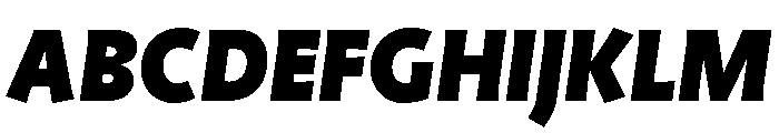 Am Panama Extra Bold Italic Font UPPERCASE
