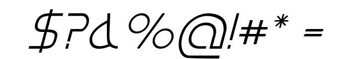 AmenaItalic Font OTHER CHARS