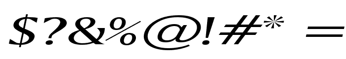 Ameretto Extended Italic Font OTHER CHARS