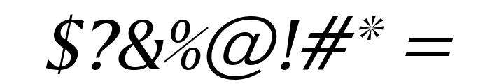 Ameretto Italic Font OTHER CHARS