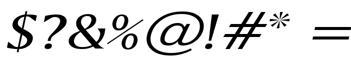 Ameretto Wide Italic Font OTHER CHARS