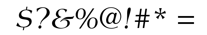 AmericanaStd-Italic Font OTHER CHARS