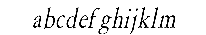 Amery Condensed Italic Font LOWERCASE
