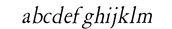 Amery Thin Italic Font LOWERCASE