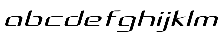 Amped-ExtraexpandedItalic Font LOWERCASE