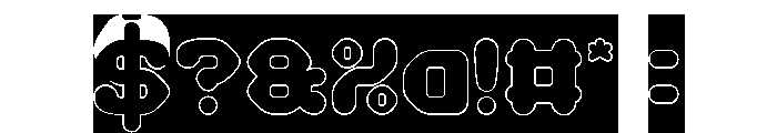 AMONG THE STAR-Hollow-Inverse Font OTHER CHARS