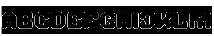AMONG THE STAR-Hollow-Inverse Font UPPERCASE