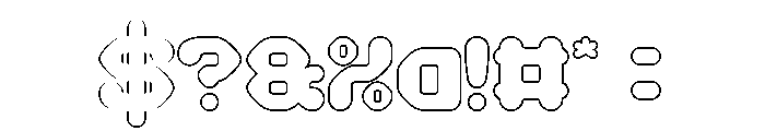 AMONG THE STAR-Hollow Font OTHER CHARS