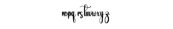Amaliya Font LOWERCASE