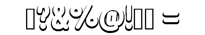 Amazing Shadow Regular Font OTHER CHARS