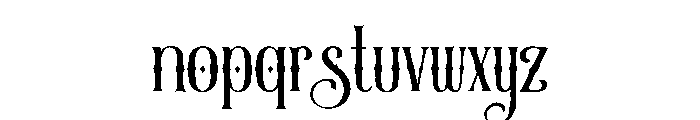 Amber Star Font LOWERCASE