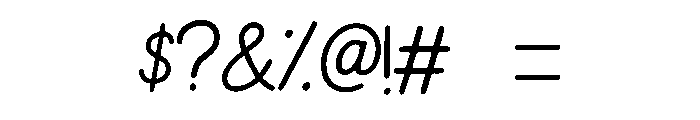 Amberline Script Font OTHER CHARS