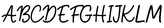 Amberline Script Font UPPERCASE