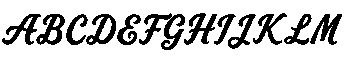 Amberly Route Regular Font UPPERCASE