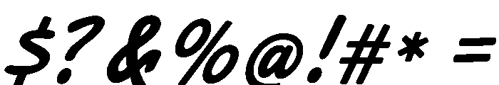 AmbidaySlant Font OTHER CHARS