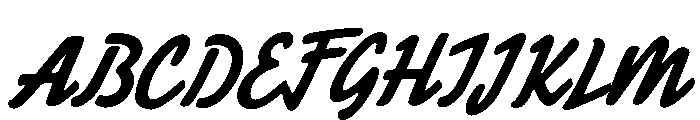 AmbidaySlant Font UPPERCASE