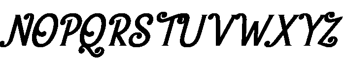 Amelia Barbie Italic Font UPPERCASE