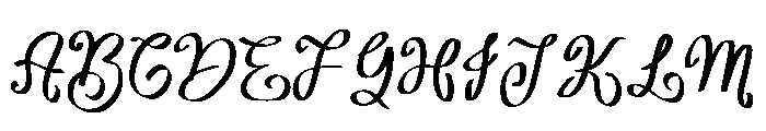 Amelia Notes Font UPPERCASE