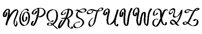 Amelia Notes Font UPPERCASE