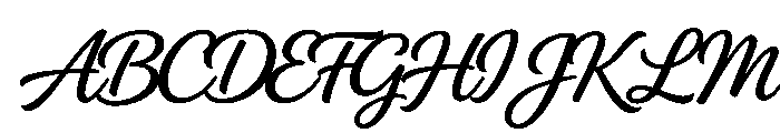 Amelia Rose Signature Regular Font UPPERCASE