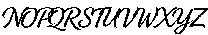 Amelia Rose Signature Regular Font UPPERCASE