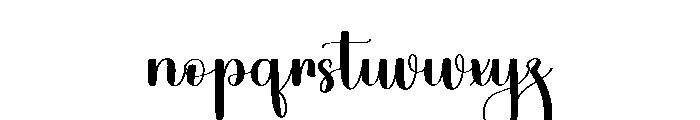 Amelia Thursday Font LOWERCASE