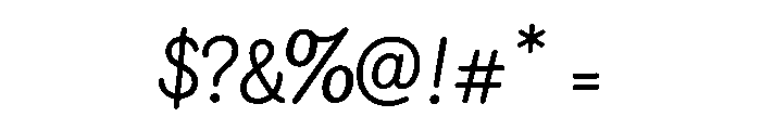 Amelira Regular Font OTHER CHARS