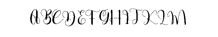 Ameliya Dating Font UPPERCASE