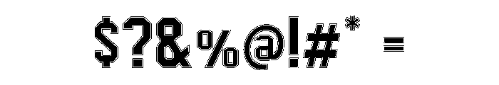 American Army 3 Checkered Font OTHER CHARS