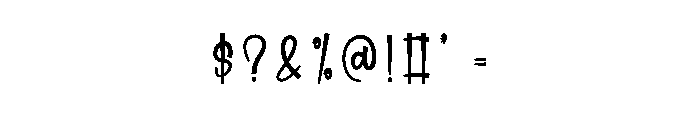 American Pancake Font OTHER CHARS