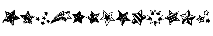 American star Font UPPERCASE