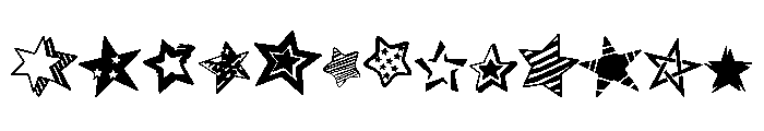American star Font UPPERCASE